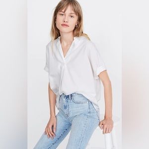 Madewell Park Popover Shirt - Small - White